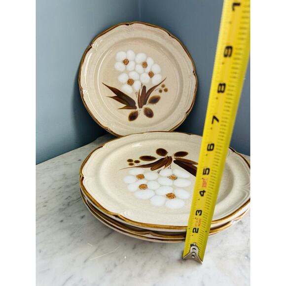 4 Vintage The Classics Hearthside Stoneware Castlewood 10.5” Dinner Plates Japan - Picture 4 of 10